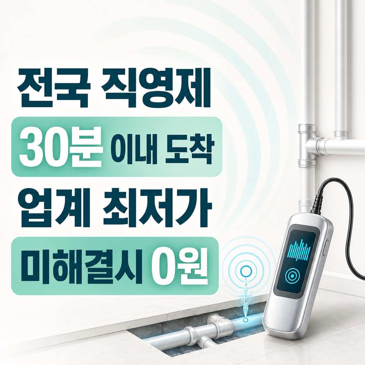 성남 누수탐지 업체 비파괴 정밀탐지